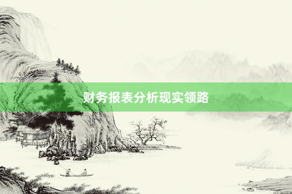 财务报表分析现实领路